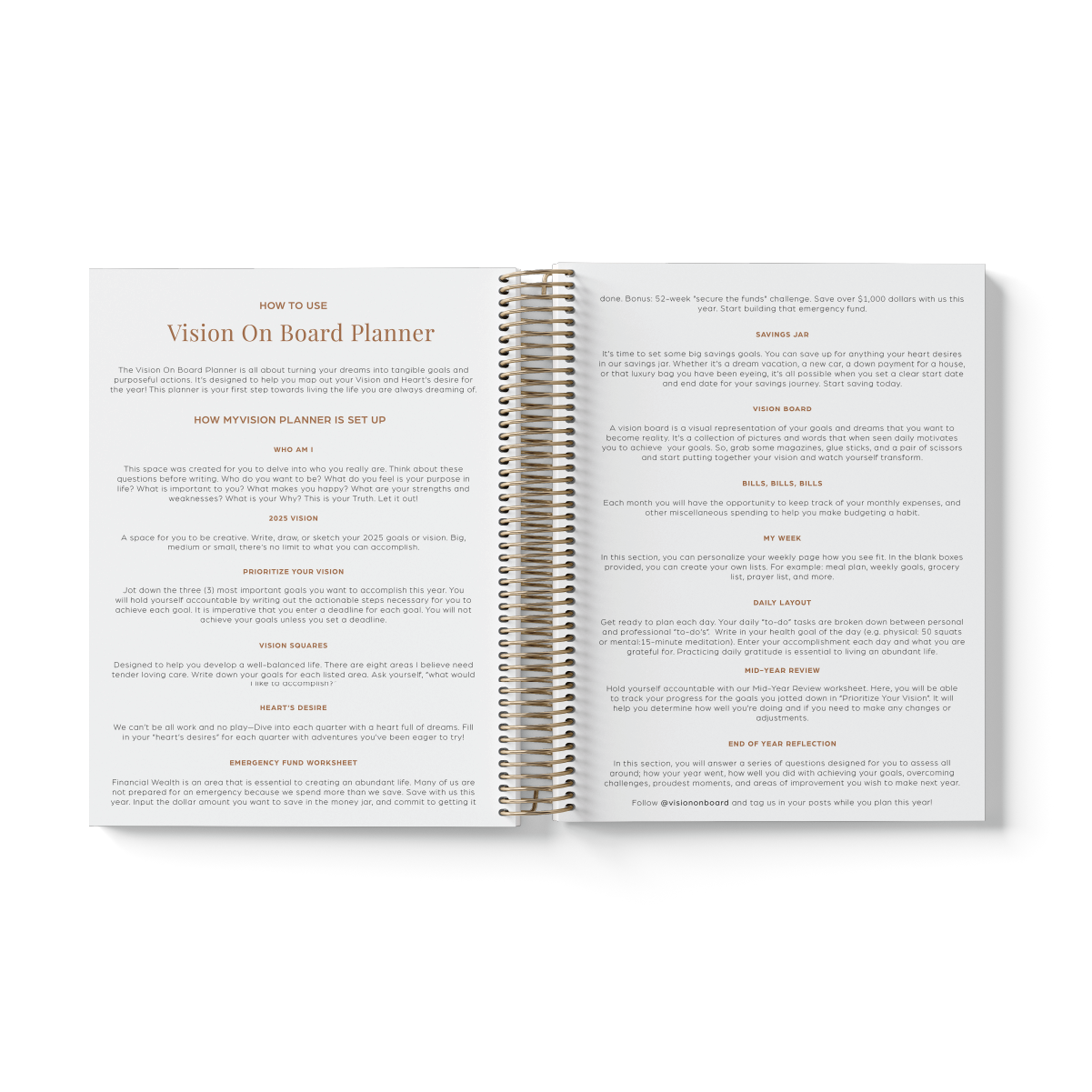 2025 Vision On Board Planner